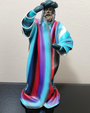 Judaic Hasidism by Bezalel's Artist Hand Made Designed Vintage Jerusalem Statue picture