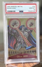 1995 Fleer Marvel Metal #45 Doom 2099 Gem Mint PSA 10 Low Pop picture