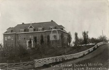 Indian school Desmet Mission Coeur d'Alene Idaho #2 RPPC Photo Postcard COPY picture