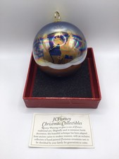 Vintage 1999 JCPenney Reverse Painted, Sphere, Glass Nativity Scene, Ornament picture