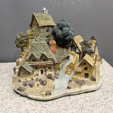 Vtg Brookside Hamlet by David Winter Hand Painted Great Britain Heavy Gypsum EUC picture