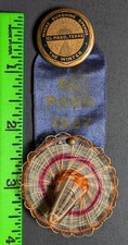Vintage 1927 Sunshine Spends the Winter El Paso Texas Sombrero Pinback Pin picture