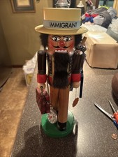 Vtg Steinbach Immigrant Nutcracker S740 West Germany Handmade Wood Holiday EUC picture