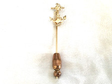 14k Stickpin Navy Anchor Design Solid Gold Militaria NOT SCRAP picture