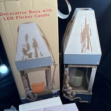 Cracker Barrel Bouy Nautical Beach House Old Florida Key West LED flickerCandle picture