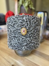 Original Vintage Soviet USSR General Hat Papakha, Astrakhan Lamb, NEW 60sz picture