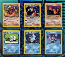 2000 Team Rocket | DARK CHARIZARD Holo & DARK BLASTOISE Holo𖦹 (6) Card Set picture