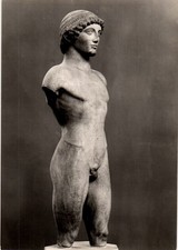 Vintage Postcard - Statue of a Young Man 