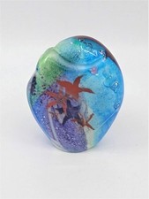 Mark Gordon Tide Pool Blown Art Glass Paperweight Starfish Water Ocean Theme picture