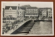 Curacao Hotel Americano and Pontoon Bridge N W I Caribbean RPPC Postcard c1953 picture