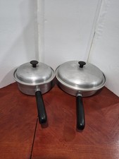 VINTAGE VITA CRAFT No. 201 And 309 ALUMINUM SAUCE PANS WITH ORIGINAL LIDS picture