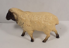 Vintage CAST IRON SHEEP STILL BANK Black and White 5.5