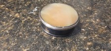 Antique Victorian Mother of Pearl Silver Round Snuff Pill Patch Box 2