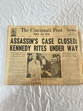 Lee Harvey Oswald Assassination Cincinnati Post Newspaper Next Day picture