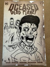 DCeased Dead Planet 1 Sketch Cover OA ZOMBIE SUPERMAN by ADAM DANIEL ART wCOA picture