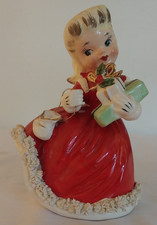 Vintage NAPCO 1956 Spaghetti Christmas Shopping Girl, Packages, No Parasol AS IS picture