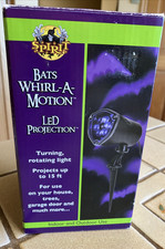 BATS Whirl-A-Motion PURPLE LED Projection Rotating Light SPIRIT HALLOWEEN NEW picture