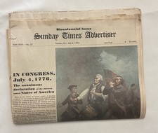 Sunday Times Advertiser Trenton NJ July 4th, 1976 BICENTENNIAL Edition Newspaper picture