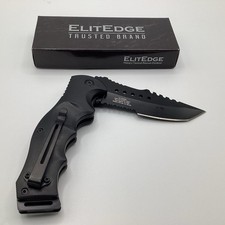 ElitEdge #10-932BK Cleaver Blade Black Tactical Outdoor Knife NIB Ships Free picture
