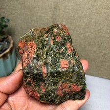 87mm Natural unakite crystal semi-precious rough original Specimen 352g A5107 picture