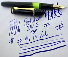 1950's PELIKAN IBIS 130 Fountain Pen-Torpedo- Serviced- Flexy 14k M Nib- 140 400 picture