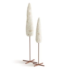 Willow Tree Cypress Trees Sculpture Set Tall and Short Hand Painted Resin 16.5 h picture