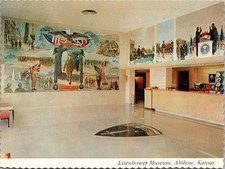 MURALS from Nation Academy of Design EISENHOWER MUSEUM Abilene, KS 4x6 Postcard picture