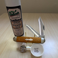 NEW GEC #541225 Osage Orange Great Eastern Cutlery Jumbo Stockpen Jack Knife picture
