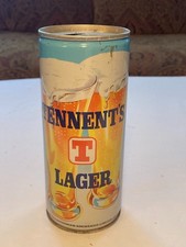 c1970 Tennent Caledonian Lager Sally Girl United Kingdom pull tab Beer Can picture