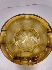 Vintsge MCM Amber Glass ashtray 5.5 Inches picture