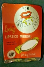 Vintage 1960 Dime Store Looky Lipstick Mirror Hollywood California NOS PB10/U184 picture