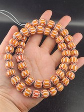 vintage ventian style african chevron beads multi colur 12mm beautifull beads picture
