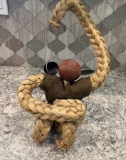 Vintage Mid Century Enesco Hanging Rope Monkey picture