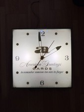 Vintage 1962 Pam Clock American Greetings Lighted Sign Clock Bubble Glass Works picture