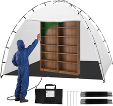 Portable Paint Booth Tent 10X10X6.3Ft,Extra Large Paint Booth with Waterproof Fl picture