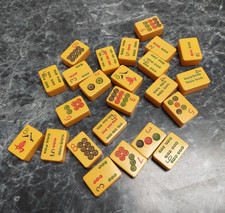 Lot of 24 Vintage Antique Bakelite Mahjong Replacement Tiles picture