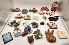 Vtg Lot Of 24 Ceramic Refrigerator Magnets Inc 4 Mulden Originals Temecula CA picture