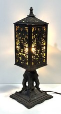 Vintage Metal And Glass Art Deco Table Lamp #1 picture