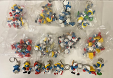 Wholesale 48 Vintage 1980's Smurf PVC Figure Keychains 8 different picture