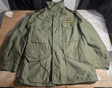 Vintage 1961 US Army M-1951 Field Jacket OG-107 Medium Regular SP4 E-4 Patches picture