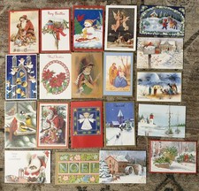 Vintage 1998/99 Christmas Greeting Cards Lot of 20 Assorted Designs No Envelopes picture