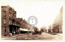 Main Street Wonewoc Wisconsin WI c1930 RPPC Photo Postcard COPY picture