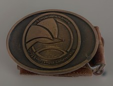 Vntg 1970’s US DOJ DEA Drug Enforcement Belt Buckle Hickok 36 38 Belt RARE picture