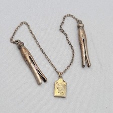 Antique Baby Bib Clip Roster Photo Locket picture