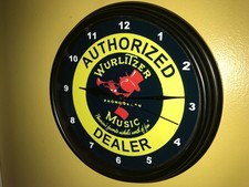 Wurlitzer Jukebox AuthDealer Phonograph Arcade GameRoom Advertising Clock Sign picture