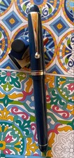 Pilot Custom 74 Limited Fountain Pen 14K Medium Blue Glitter Used picture