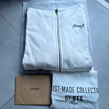 Artist Made Collection by BTS Jung Kook ARMYST Zip-Up Hoody M White w/Photocard picture