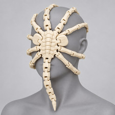 3D Printed Articulated Facehugger Alien Horror Figure Flexible Fidget Display picture