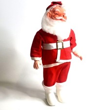 Vintage Rubber Face Santa Claus Figurine Hong Kong 12