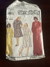 Simplicity 7030 Vintage Sewing Patterns Womens Caftans Multiple Lengths picture